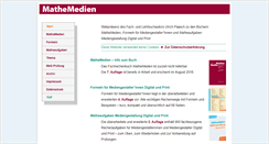 Desktop Screenshot of mathemedien.de